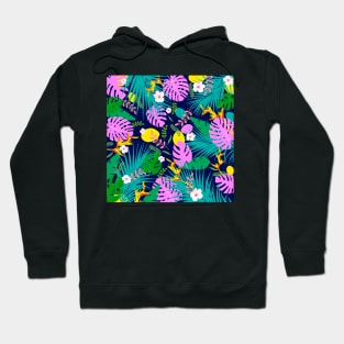 Jungle tropical floral Hoodie